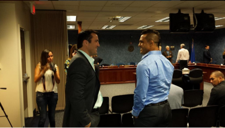 Chael Sonnen and Vitor Belfort at NSAC