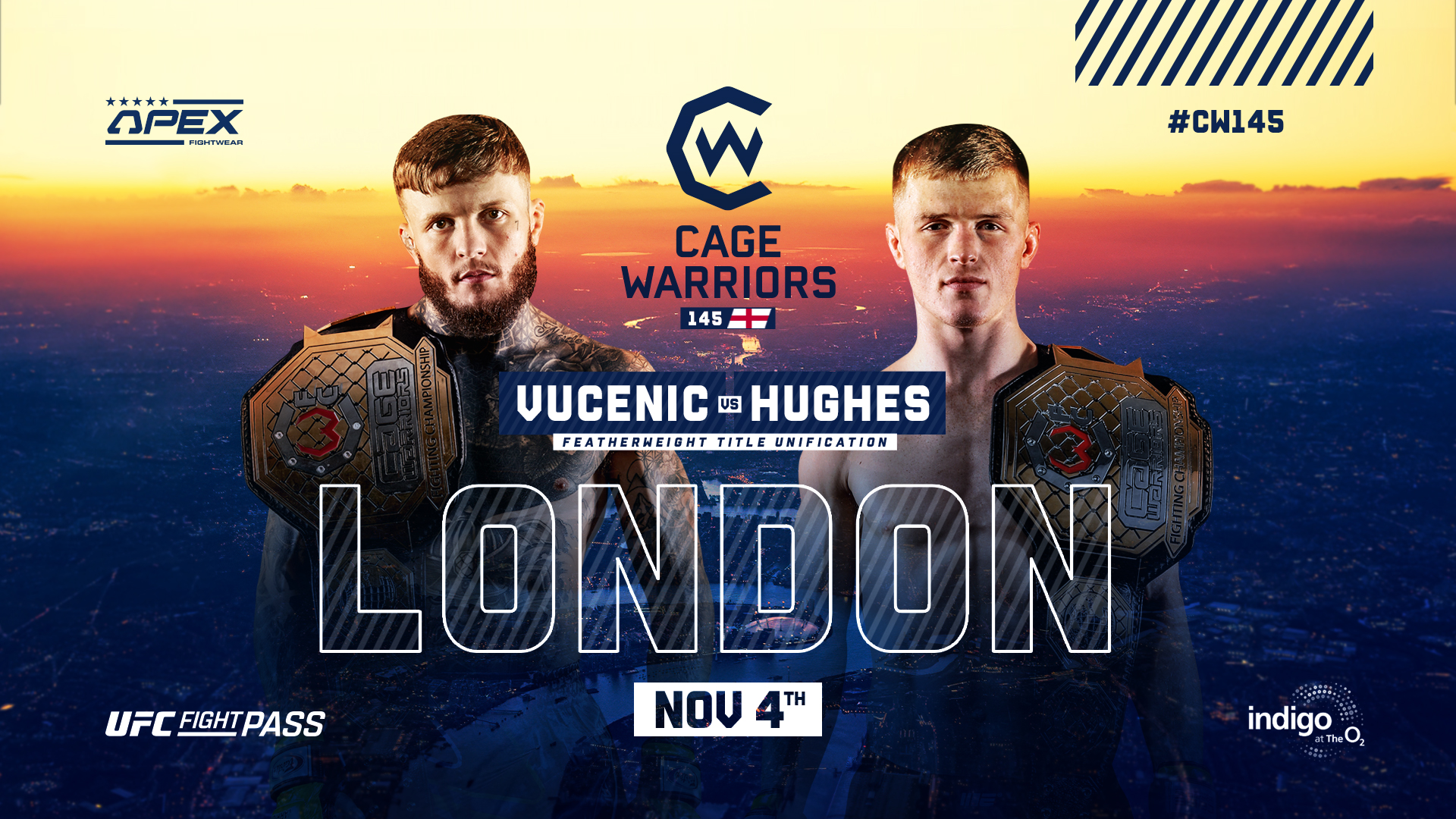 Cage Warriors 145 Vucenic vs Hughes Live Results MMA UK