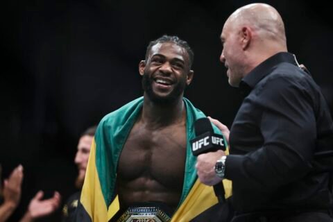 Aljamain Sterling following his title defence against Petr Yan at UFC 273