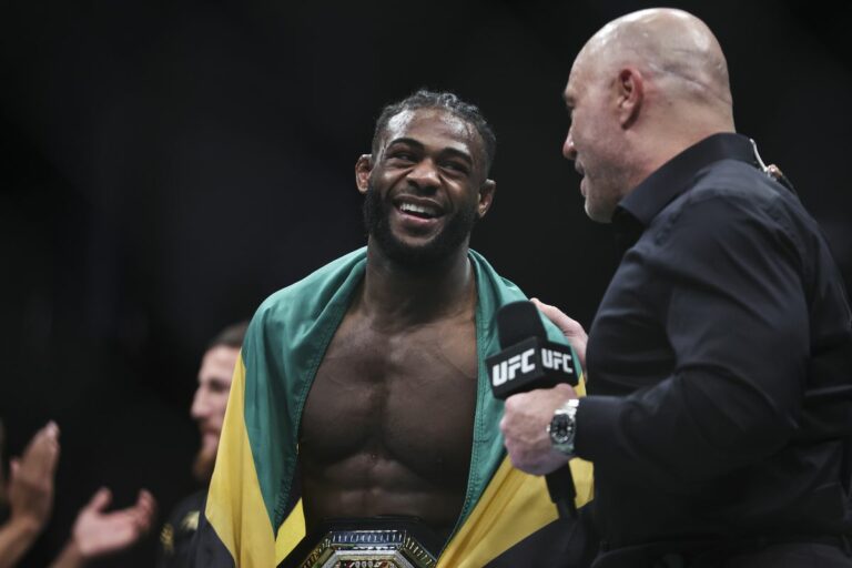 Aljamain Sterling following his title defence against Petr Yan at UFC 273