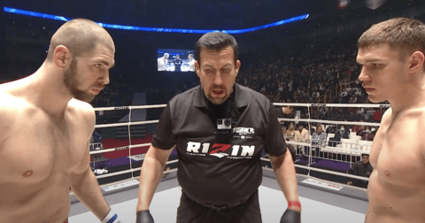 Jiri Prochazka (L) before his 2015 fight against Vadim Nemkov (R) Image credit: Rizin