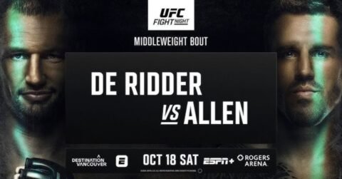 UFC Vancouver: De Ridder vs. Allen Preview, Prediction & Fight Card
