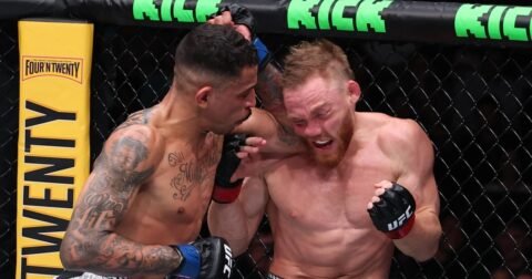 Welterweight Carlos Prates KOs Jack Della Maddalena at UFC Perth
