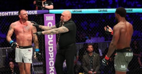 Schilling Quits After Abena Headbutt in PFL Brussels Light Heavyweight Bout