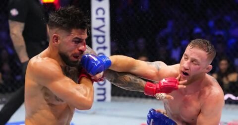 Justin Gaethje shocks UFC Freedom 250 with historic upset as Ilia Topuria retires on stool
