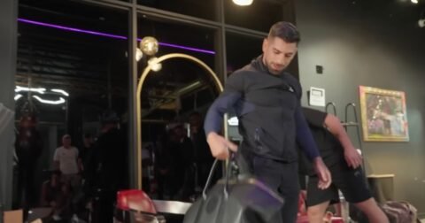 Ilia Topuria stunned by custom UFC Freedom 250 duffel bag from Dana White ahead of title fight
